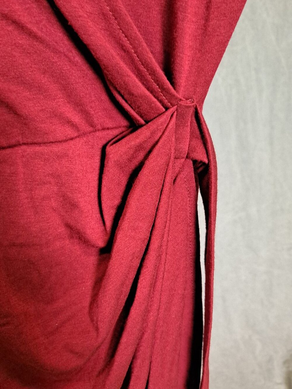 Wrap Dress Burgundy Color L - Picture 3 of 6